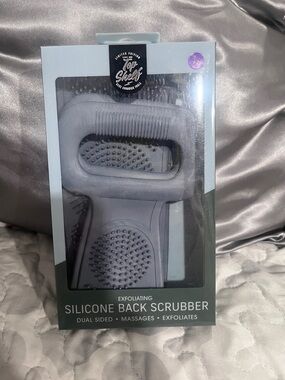 Top Shelf Silicone Back Scrubber - Dual Sided, Massages, Exfoliates! NEW